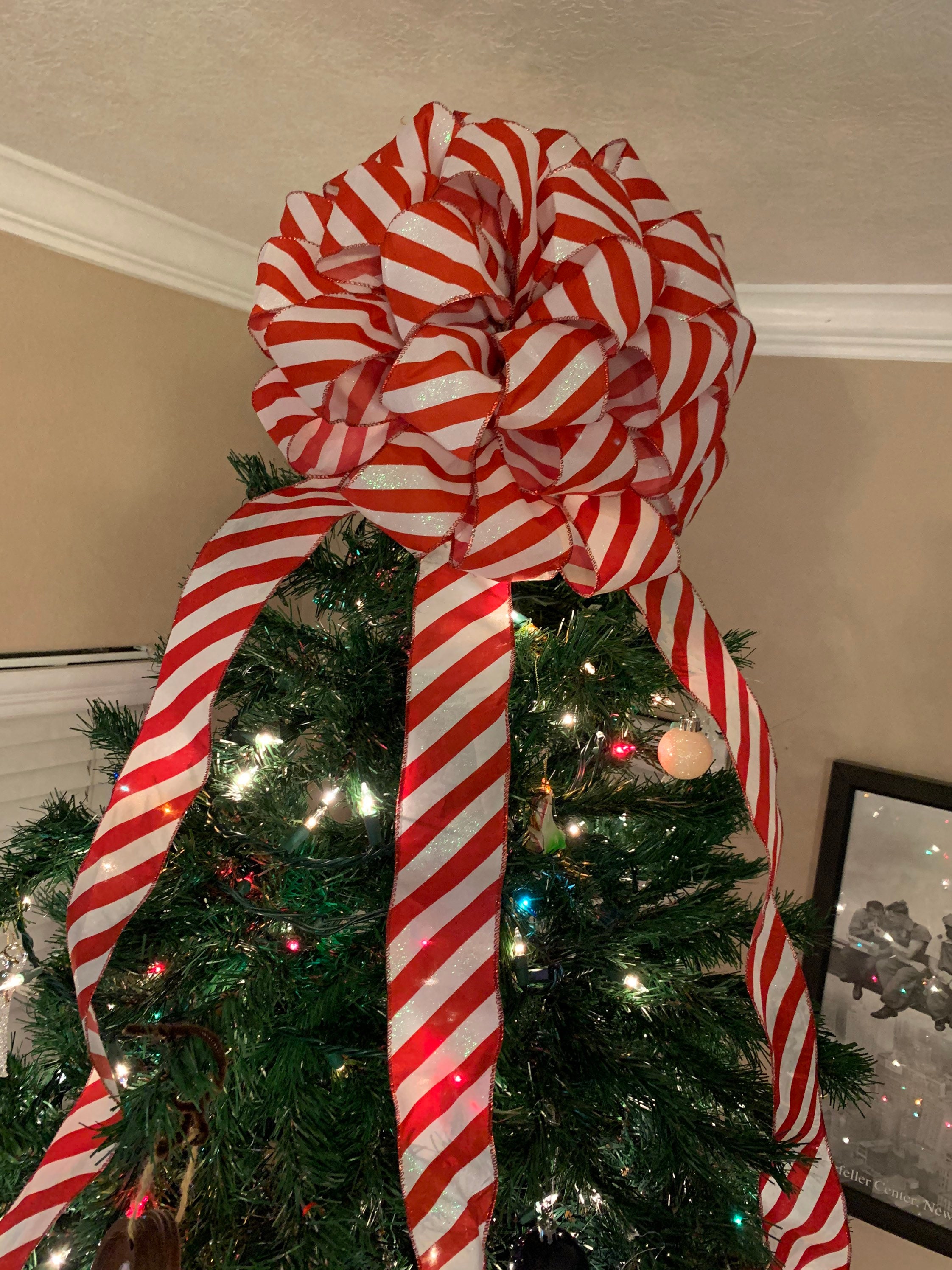 Giant Tree Topper Candy Cane Tree Topper Red and White Tree Etsy