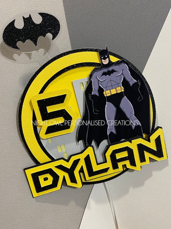 Batman Cake Topper Superhero Cake Topper Batman Signal Cake - Etsy