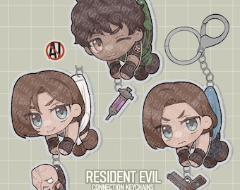Resident Evil 3 Keychain - Jill Valentine and Carlos Oliveira