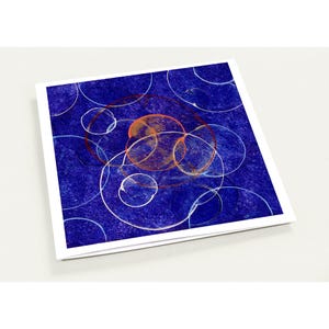 Arte abstracto índigo intenso, inspirado en la energía del chakra del tercer ojo - Tarjetas de felicitación (paquete de 10) / Papel de seda estucado / Envío gratuito / Ecológico