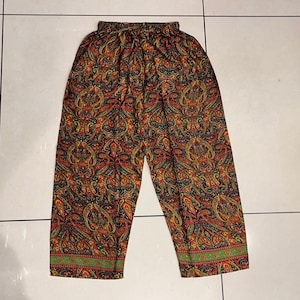 Indische Frauen Seidenhose, hoch taillierte Hose mit weitem Bein, handgefertigte Seidenhose, Seidenhose, Sommerhose, Unisex Seidenhose, Geschenk für sie