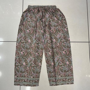Loungewear Pants Comfortable Pants - Any Occasion - Pants with Pockets, Recycle Silk Trouser, Indian Gifted Pant, Wide leg boho pants,