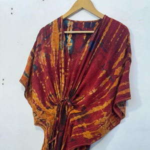 Silk Kaftan Resort Wear Cover Up Kaftan Wedding Dress, Ombre Soft Full Length Caftan For Women, Crepe Silk Designer Women&#39;s Kaftan gift.