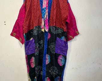 Bata de casa ligera para dama de honor - Cárdigan de playa estilo boho hippie - Kimono de noche de verano de estilo boho hippie relajado -
