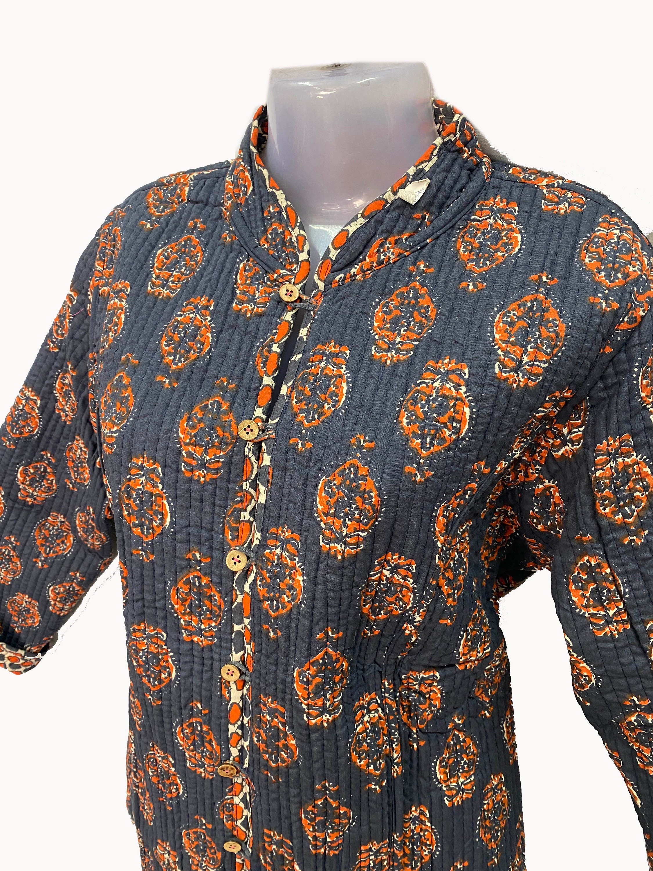 Paisley printe women quilted woolen jacket coat/ indian women Etsy