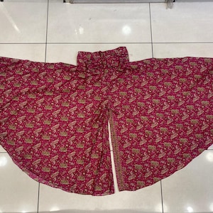 High Waist Women&#39;s Floral Print Trouser, Bridesmaid Wide Leg Soft Fabric Palazzo Pant, Bohemian New Fashionable Women&#39;s Long Pant.