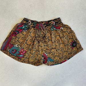Bridesmaids Silk Shorts for bachelorette party, Handmade floral Silk Shorts as Loungewear, Sleep Shorts, Hot Pant Night Wear Silk Shorts