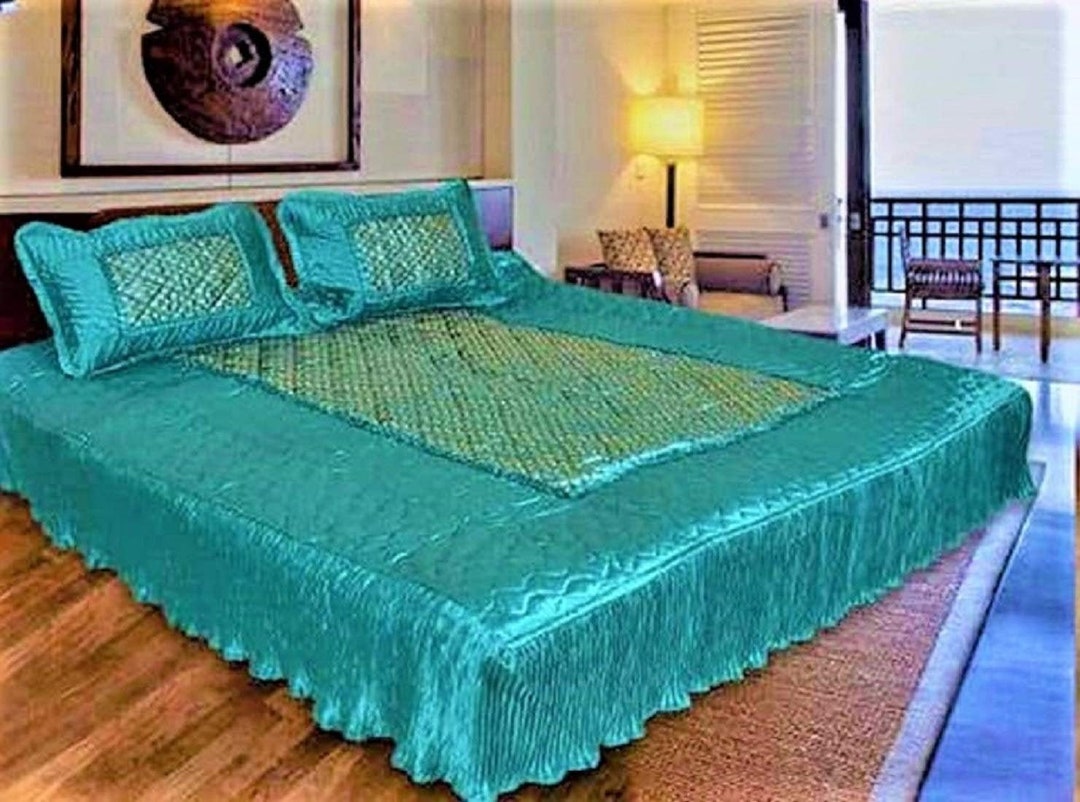 Silk Bed Sheet With Pillow Cover Super Soft Silky Satin Sheet Etsy