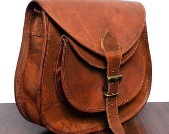 Womens Leather Satchel, Women Leather bag, Vintage boho cross body bag , Handmade Leather Messenger Office travel bag, Perfect gift For Her
