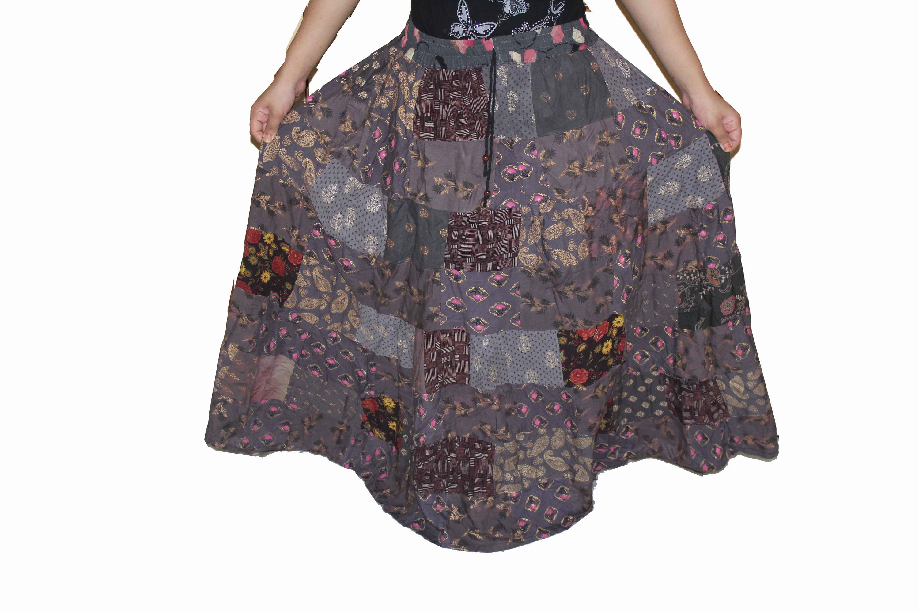 Patchwork Wrap Skirt - Etsy