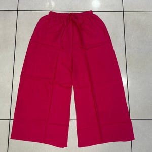 Women&#39;s Palazzo Pant Pink High waist Wide Leg with pockets, Soft Casual Loose Skirt Pant Trousers Wide Leg Pant, Beach Pant Swing Pant