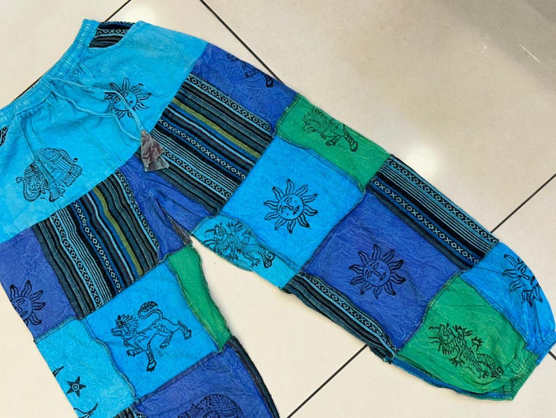 Patch Work Harem Pants