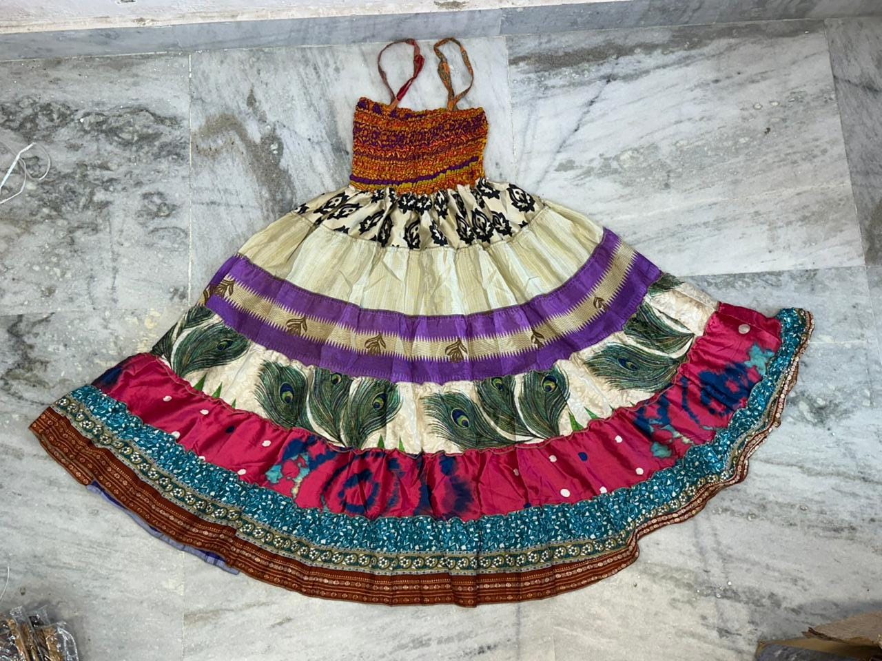 Jupe Longue Ethnique Brodée Injiri - Taille L En Coton Indien, Occasion En Très Bon état, Style Bohème Et Unique