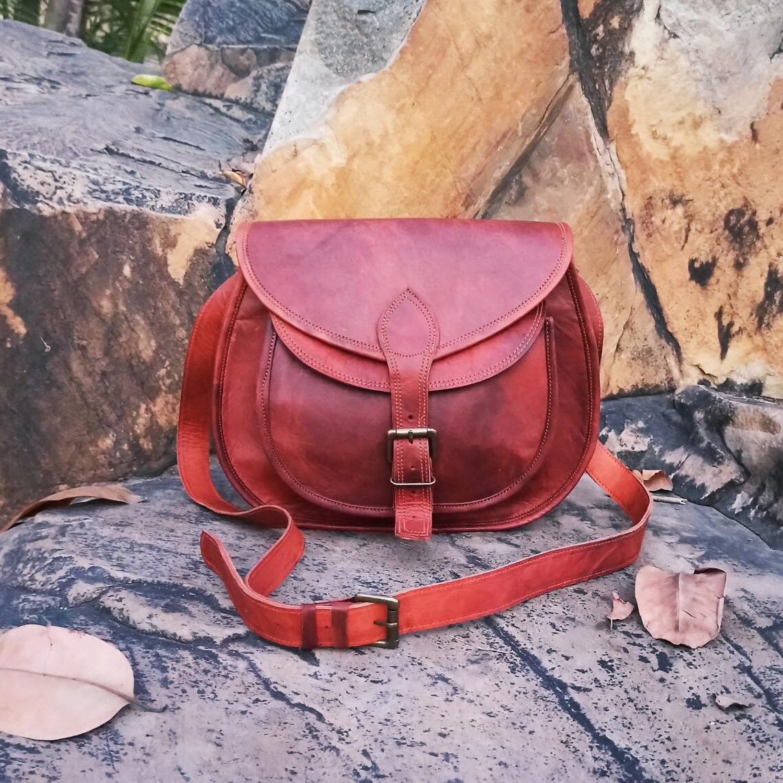 Women Leather Purse Leather Satchel Leather Bag Genuine Etsy