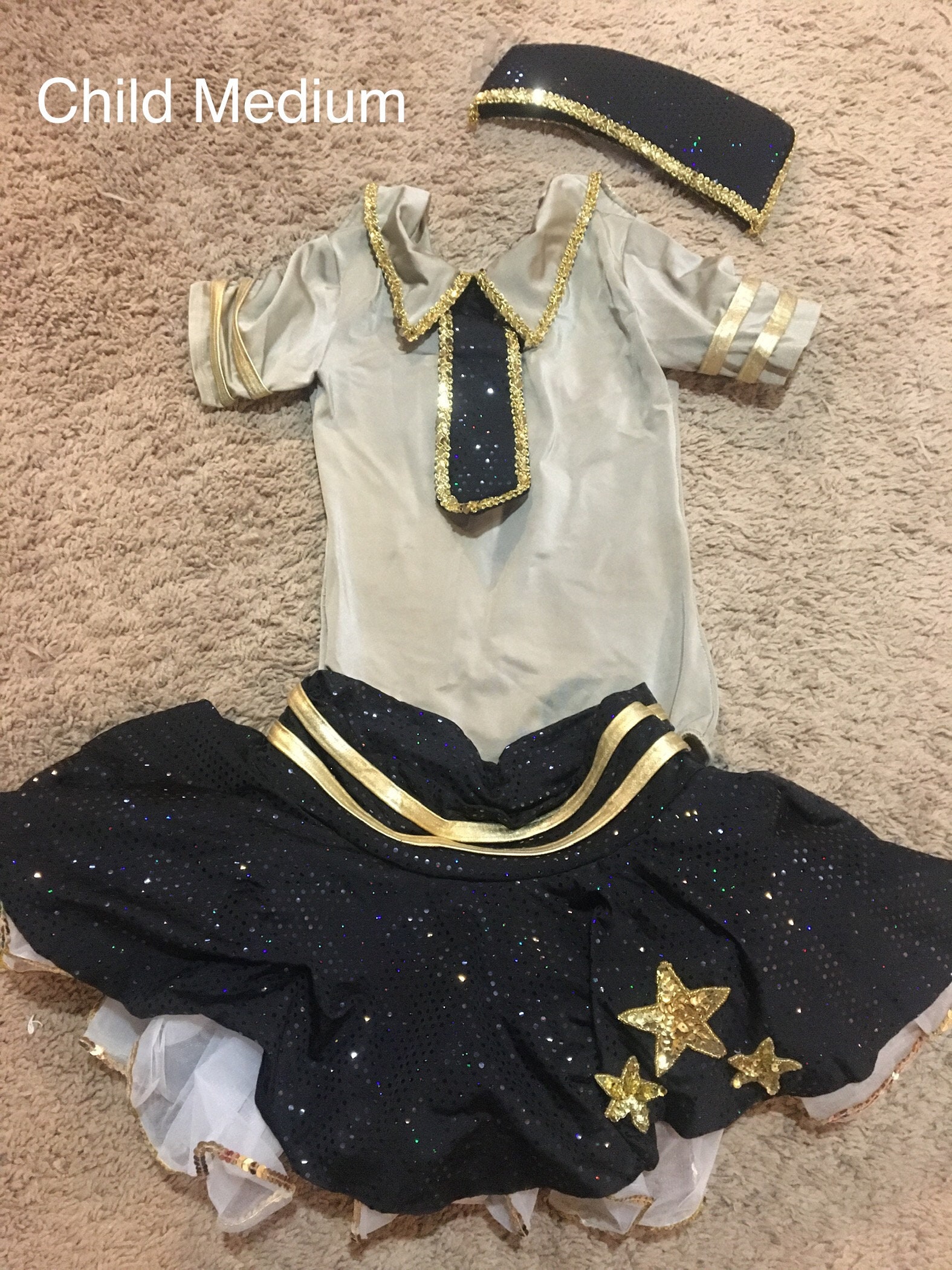 Childs Medium Military Style Dance Costume. Dance costume. Etsy