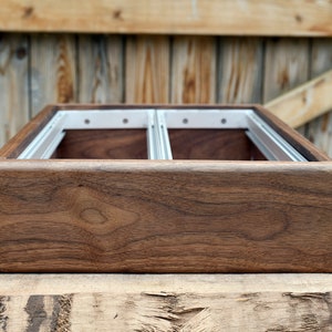 6U 84-126hp solid Walnut Eurorack case with rails and M3 nuts