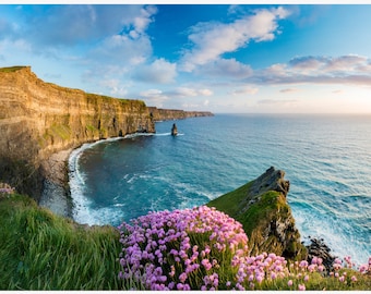 Cliffs of Moher, Clare, IRELAND PHOTOGRAPHY. Irish wall art Ireland pictures, framed print, fine art landscape photo, home decor coast sea