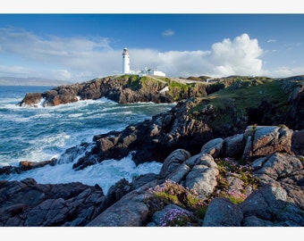 Fanad Lighthouse, Donegal, IRELAND PHOTOGRAPHY. Irish wall art Ireland pictures, framed print, fine art landscape photo, home decor sea gift