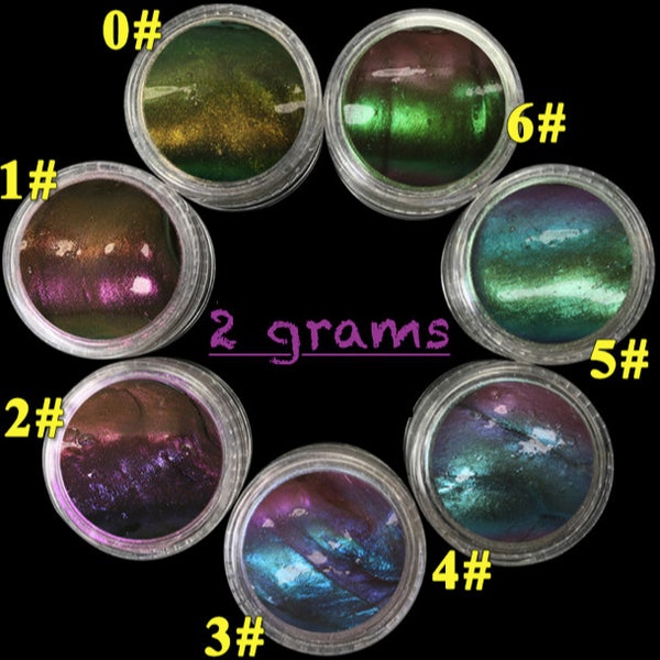 6+1 Free Shifting Chameleon Powder SET!  Special Shiny Powder Pigments Set ,colour shifting Amazing fine Pigments for resin or nail art