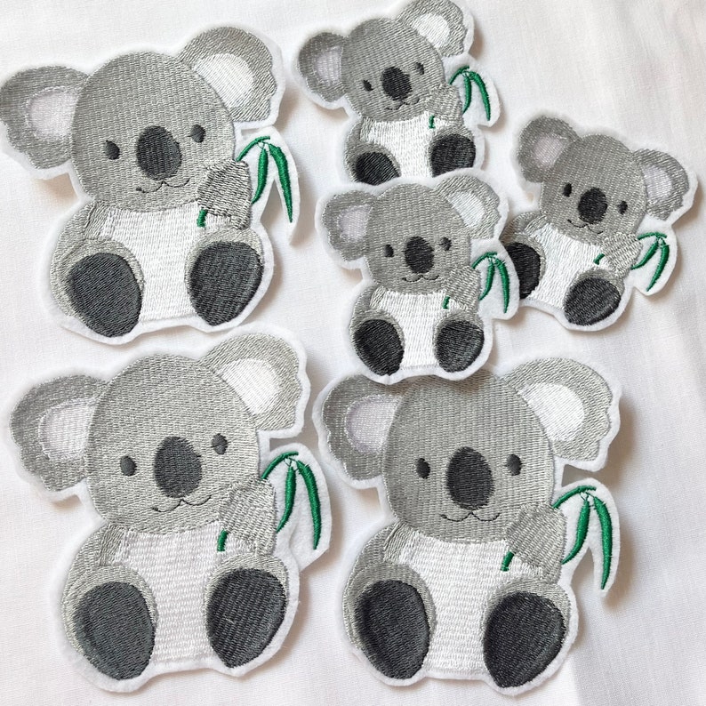 Patch/application Koala embroidered on felt 2 sizes to choose from image 3