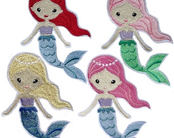 Parche/aplicación "Sirena" - bordado en fieltro - 3 tamaños para elegir