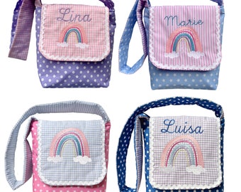 Kindergarten bag "Rainbow" - with or without a name - many fabrics to choose from