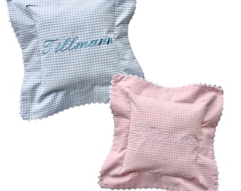 Baby pillow/ name pillow, pillow for birth embroidered with name - many fabrics to choose from and 2 sizes