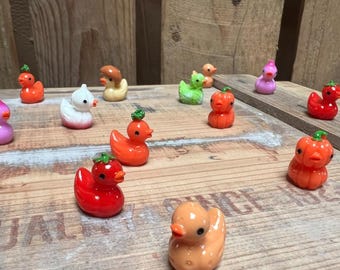 BOTANICAL BESTIES Plant Companions Rubber Ducks as Vegetables Mix Resin Mini Figures