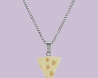 Eye Cheese Emmental Rad Resin Pendant with Chain