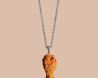 RFC Fried Chicken Drumstick Rad Resin Pendant with Chain