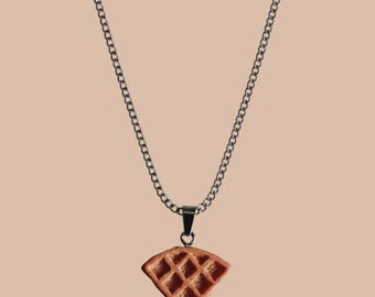 Waffle Rad Resin Pendant with Chain