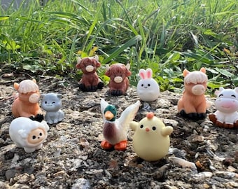 BOTANICAL BESTIES Plant Companions Farm Animals Resin Mini Figures