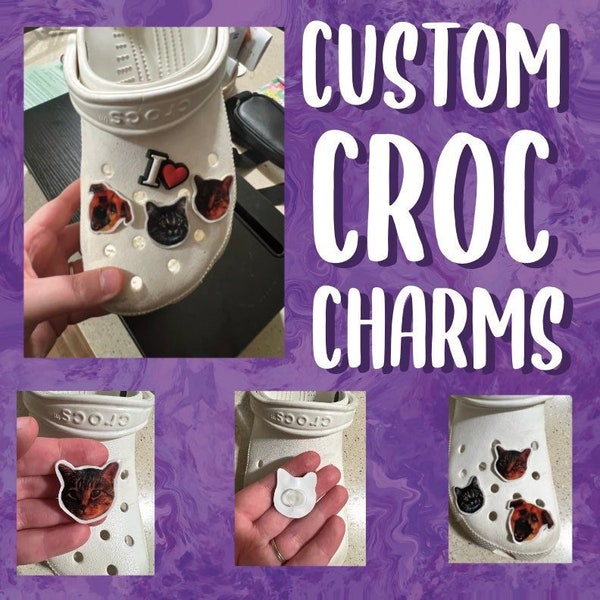 Custom Pet Croc Charm | Cat charm | Dog charm | Personalized Pet Portrait | custom croc charm