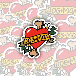Dog Mom Tattoo Dog Sticker | Dog Stocking Stuffer | Waterproof Sticker | Laptop Sticker | Notebook Sticker