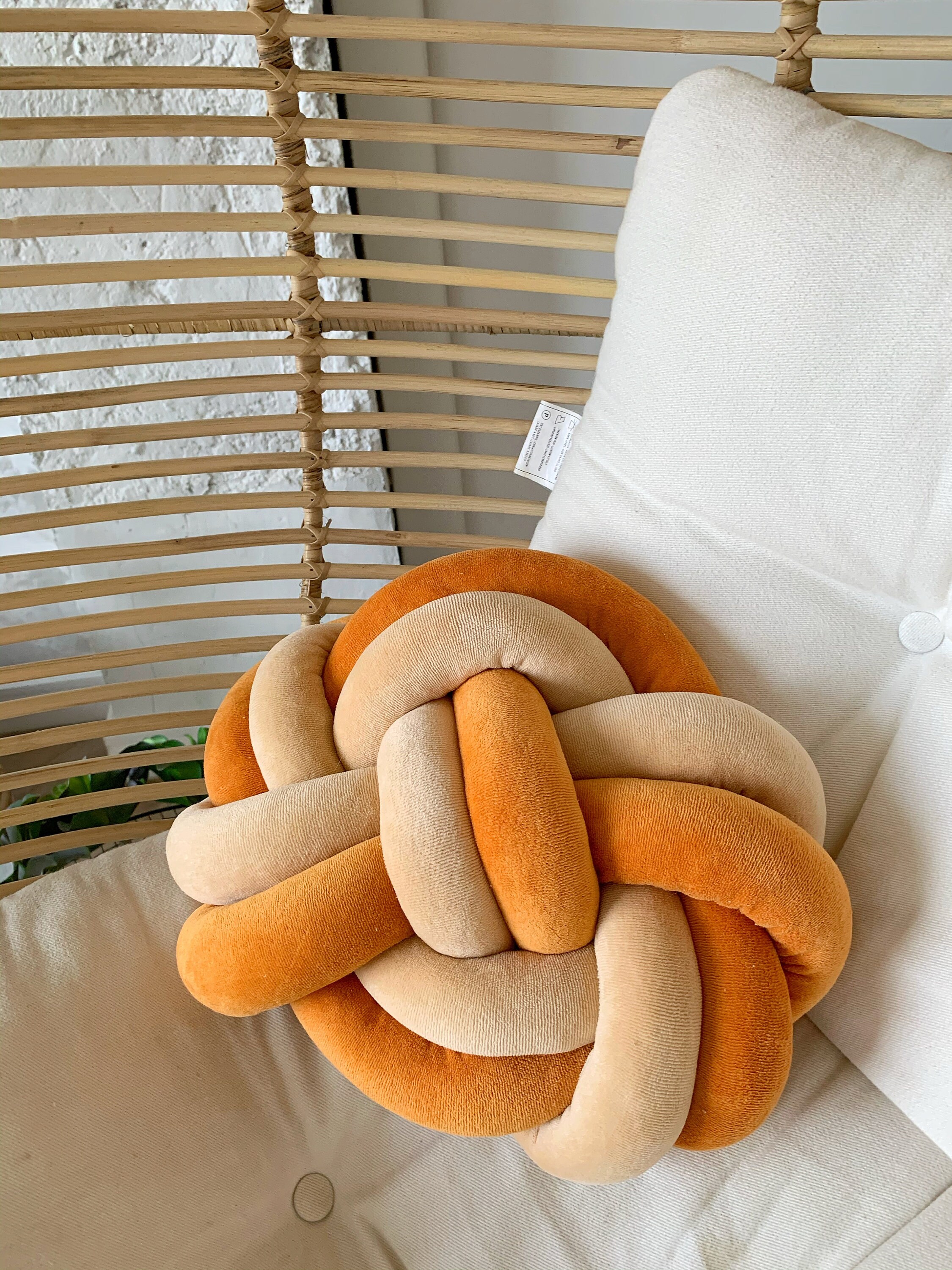 Knot cushion decorative knot pillow Scandinavia decor Etsy