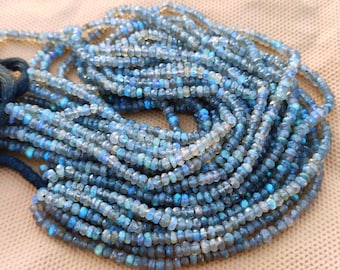 13 Strand..b44 Labradorite Faceted Rondelle Shape Coated Beads 2.50-3 mm
