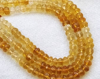 Lowest Prices and Best 100 /% Beautiful Natural and Genuine Citrine /& Garnet Roundel and Oval Faceted Beads Approx 1 Strand 8 inches Long