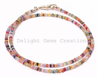 TREMENDOUS BEST FACETED 272.00 CTS EARTH MINED 3 LINE SAPPHIRE BEADS NECKLACE TREMENDOUS BEST FACETED 272.00 CTS EARTH MINED 3 LINE SAPPHIRE BEADS NECKLACE