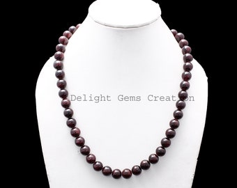 6/8/10/12 Mm Facettiert Dunkelroter Granat Runde Edelstein Perlen