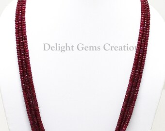 Natural Red Ruby gemstone Necklace Ruby Strand Jewelry Ruby stone Necklace Red Ruby RD Necklace Ruby Beads SKU 6142177,6142178