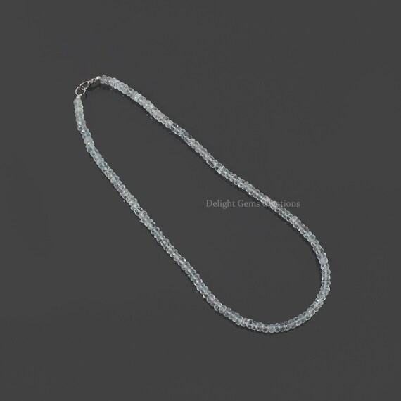 Collana Con Sfera Di Acquamarina E Ottone - Collane Acquamarina - Foto 3