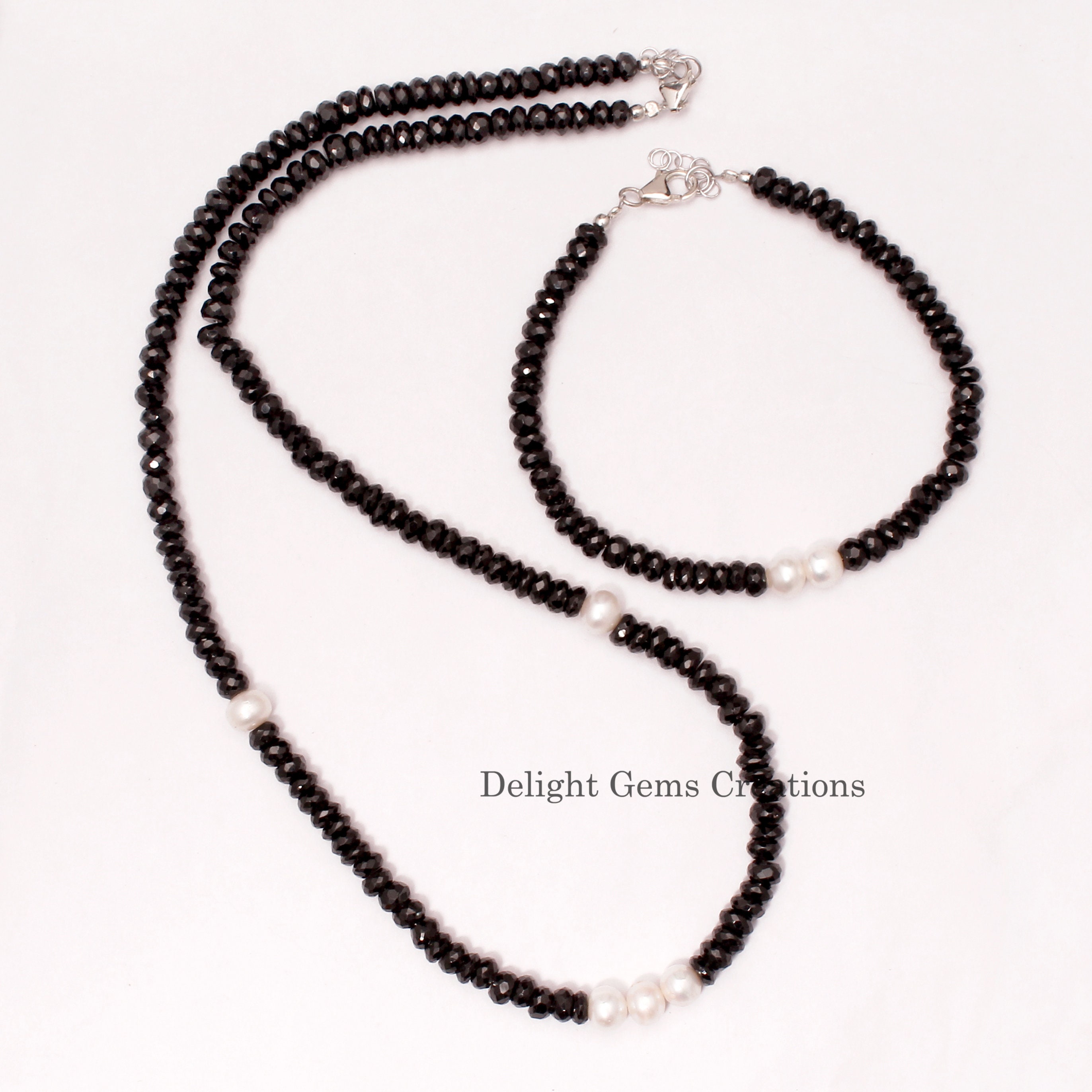 Black Faceted Spinel Rope Necklace – Charveaux