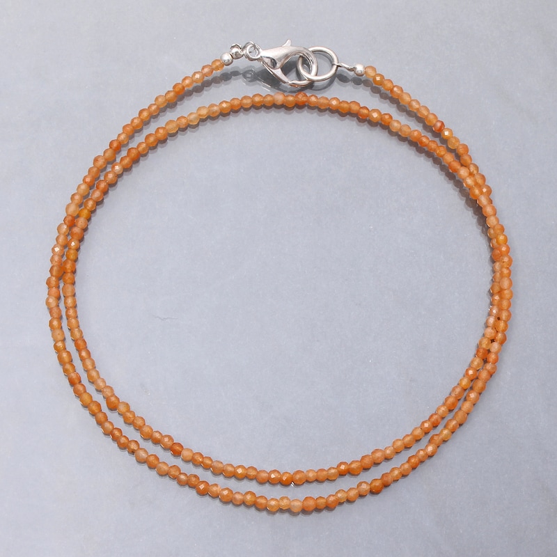 Orange Bead Necklace - Etsy