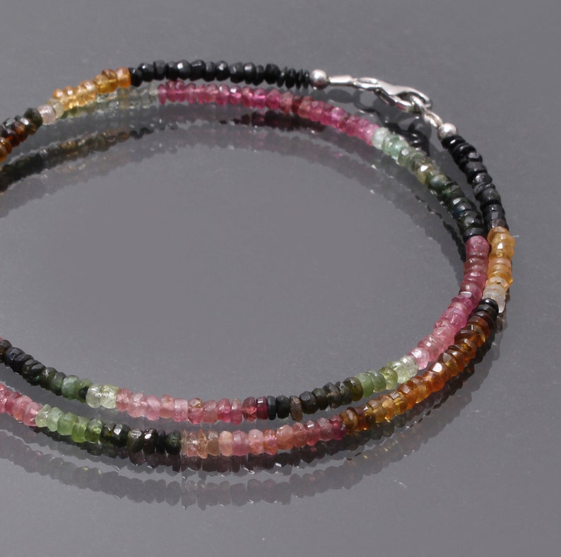AAA Multi Tourmaline Necklace 3-3.5mm Natural Watermelon - Etsy