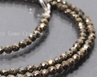 Grossiste perles semi précieuses en pyrite 10mm grade AB pas cher