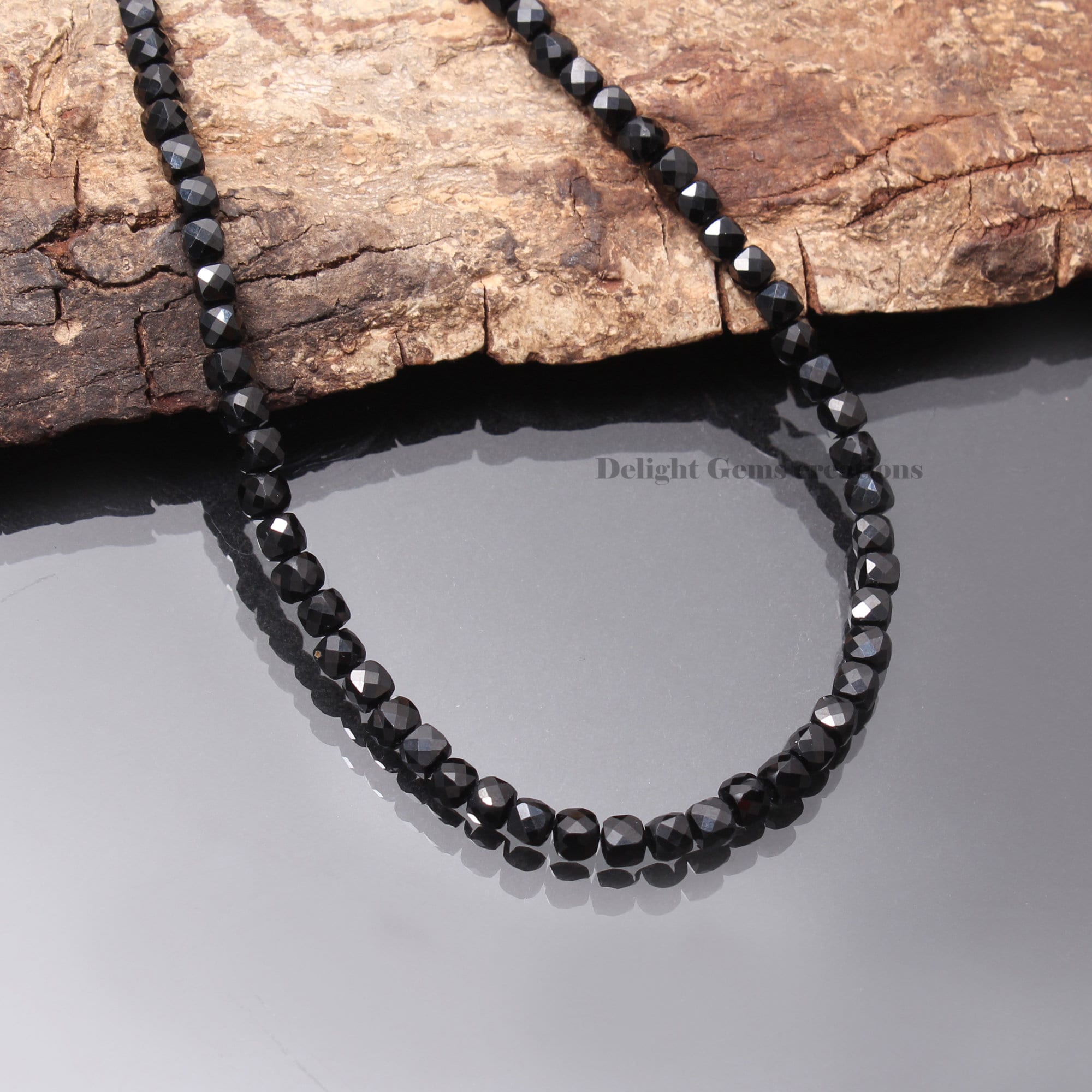 Black Faceted Spinel Rope Necklace – Charveaux