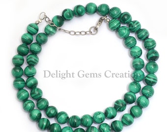 Perlina Ovale 13x18mm 18 Pollici Fatta A Mano Vintage Collana In Perle Di Malachite Naturale Verde, Pietra Ovale 13x18 Mm, Lunghezza 18 Pollici, Senza - Foto 3