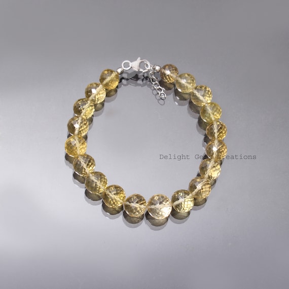 Collier En Citrine Naturelle Facettée - Perles Jaune Orangé - Longueur 45,7 Cm - Neuf Avec étiquettes