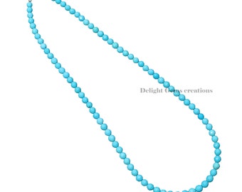 ON SALE Sleeping Beauty Turquoise Necklace, 4.5mm-5.5mm Blue