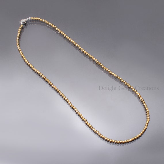 Pyrite bead hotsell necklace